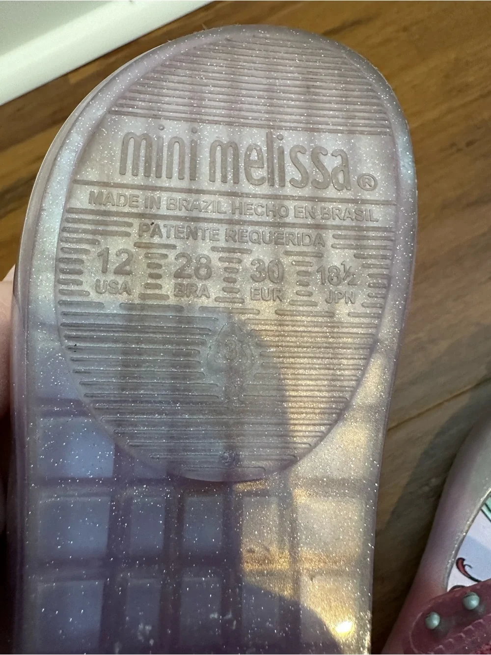 Mini Melissa Girls Mary Jane Disney Little Mermaid Purple Jelly Shoes Size 12